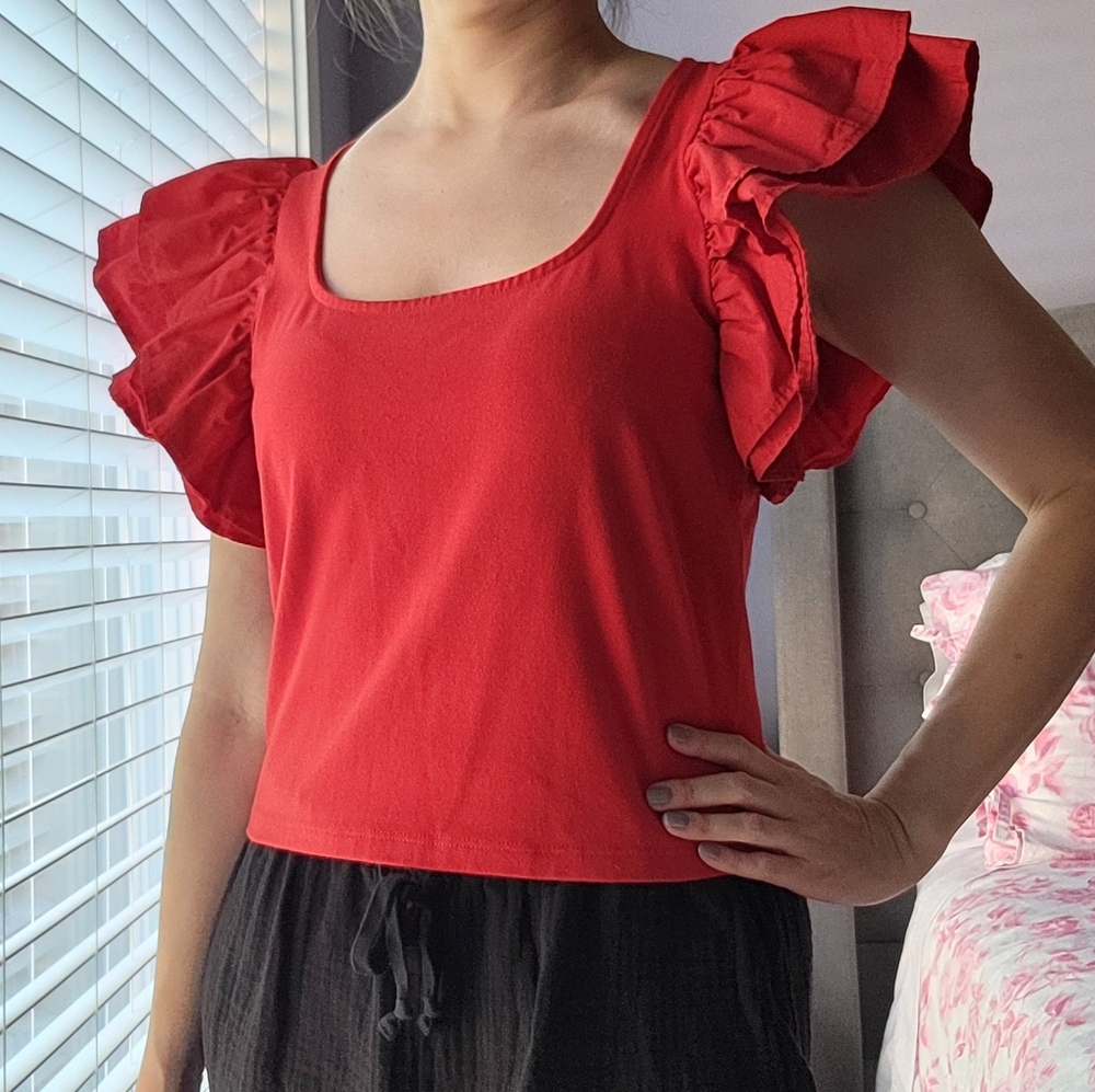 A New Day Ruffle Top